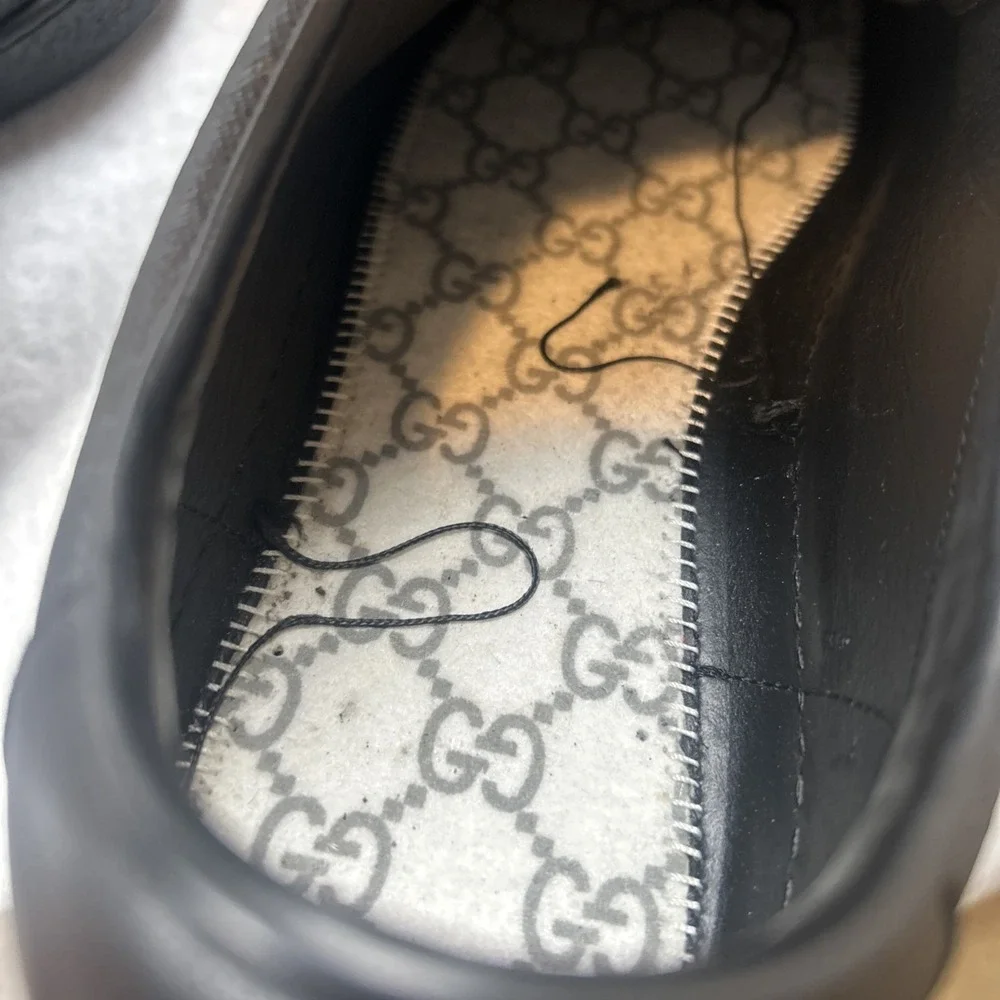 Gucci BROOKLIN Low Top Sneakers Black GG Monogram US Men's 11 (Marked 9) 11